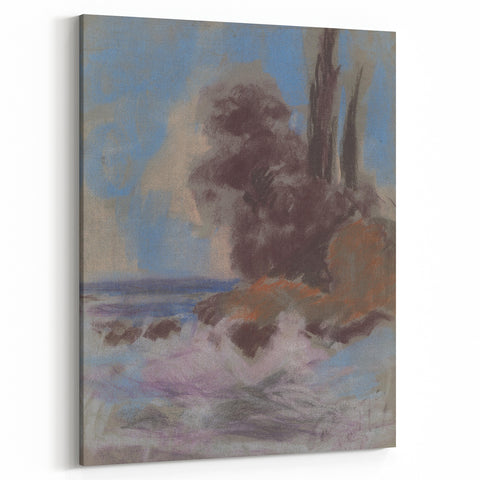 Winter River Landscape | Modern Art Print by Zolo Palugyay