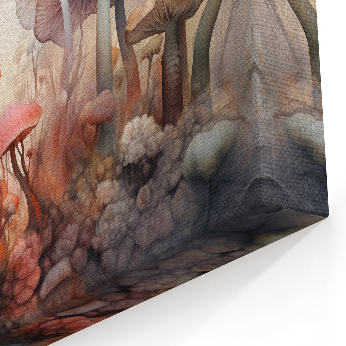 Whimsical Mushroom Wall Art - Botanical Fungi Illustration Print