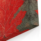 Fiery Red Maple Leaf Art - Autumn-Inspired Botanical Wall Decor Print