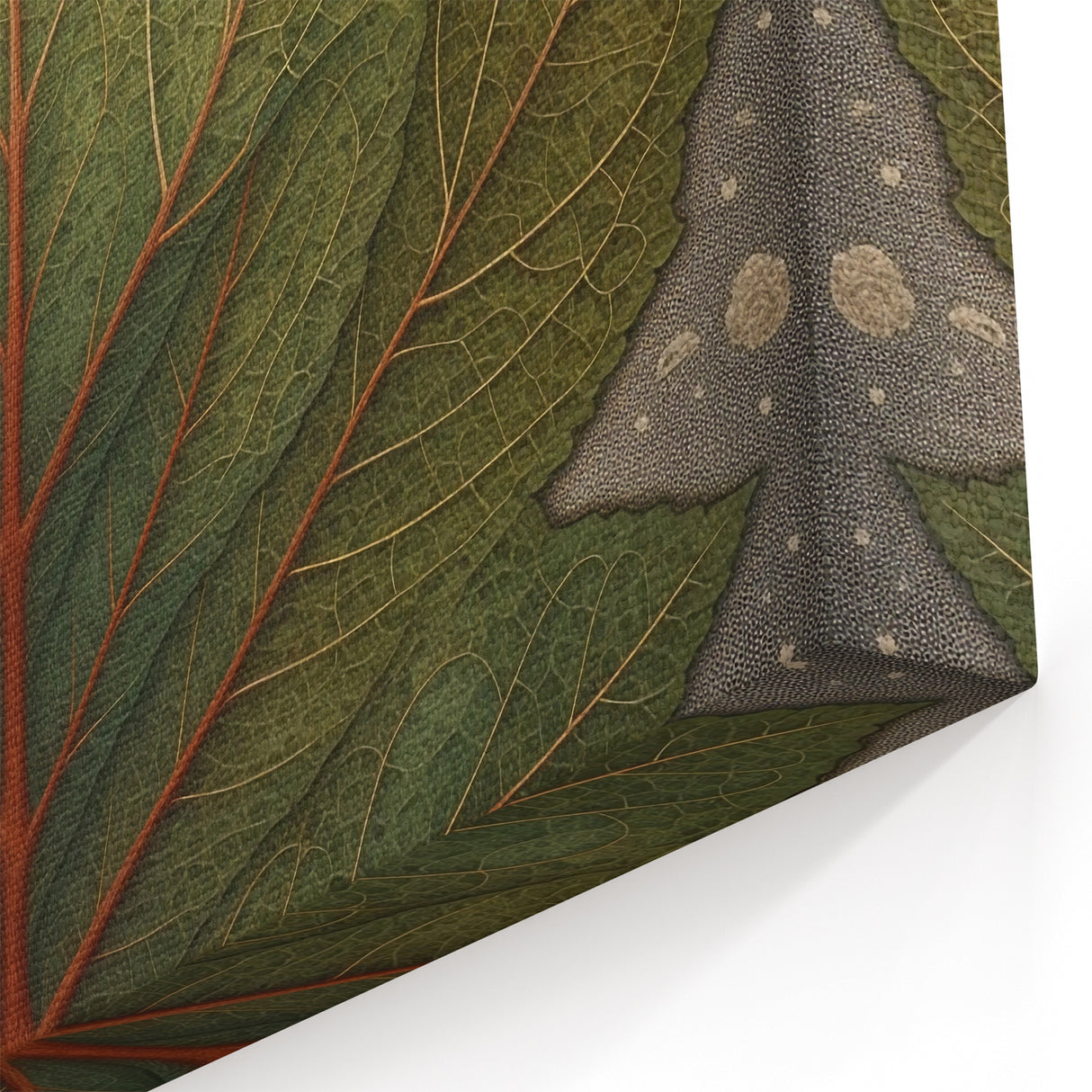 Intricate Green Leaf Art - Nature-Inspired Botanical Wall Decor Print