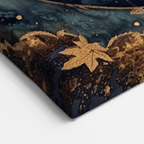 Golden Leaf Wall Art - Nature Close-Up Botanical Leaf Print Decor