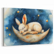 Moonlit Bunny - Kids Room Wall Art Canvas and Framed Options
