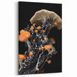 Insect Macro Photography Art - Cream and Orange Mushroom Wall Print