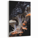 Wildlife Closeup Art Prints - Cream and Orange Mushroom Macro Design