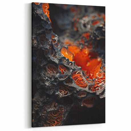 Botanical Closeup Art - Coral and Pink Mushroom Macro Photography Print