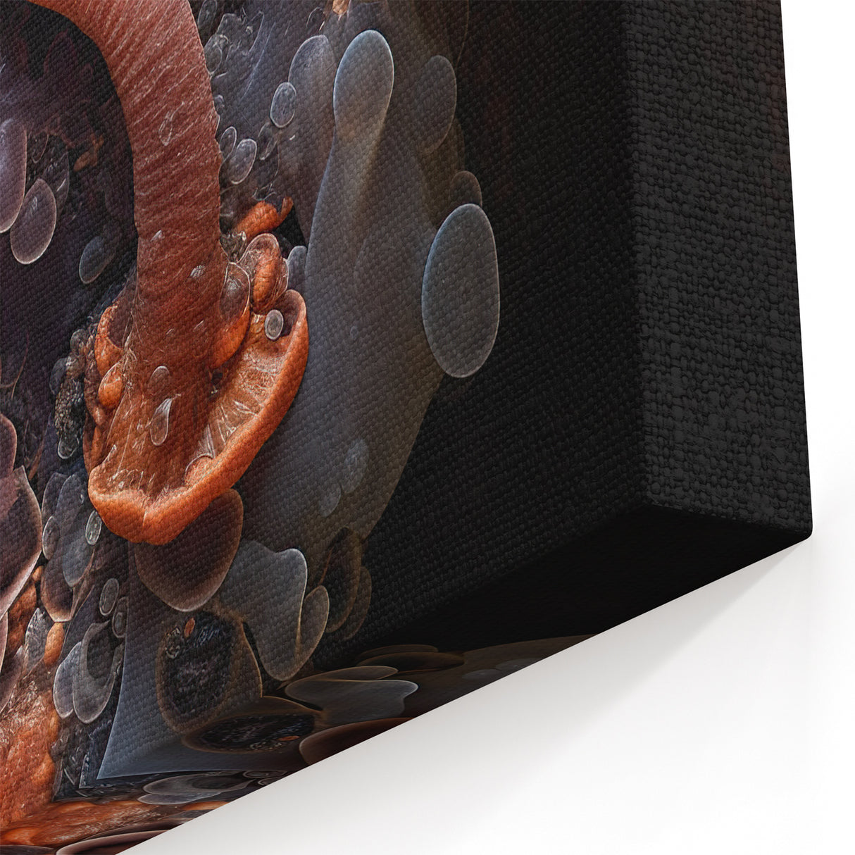 Floral Macro Wall Art - Vivid Orange Mushroom Closeup Photography
