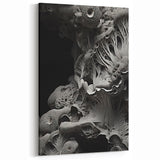 Monochrome Abstract Wall Art - Black and White Macro Texture Print