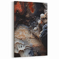 Layered Fungi Macro Art – Earthy and Textured Nature Wall Decor Print