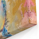 Pastel Multicolor Bird Wildlife Painting - Animal Canvas Wall Art for Home