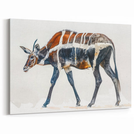 Graceful Antelope Watercolor - Wildlife Painting Wall Art for Decor