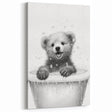 Bathroom Art Prints - Playful Bear in Bathtub