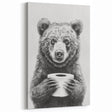 Bathroom Canvas Art - Bear Holding Toilet Paper
