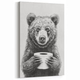 Bathroom Canvas Art - Bear Holding Toilet Paper