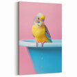 Bathroom Art Prints - Colorful Bird on Blue Tub
