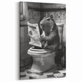 Bathroom Wall Decor - Capybara Reading Newspaper