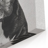 French Bulldog Bathroom Wall Art - Bold Black and White Decor