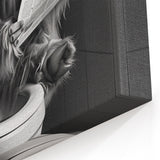 Highland Cow Bathroom Wall Art - Fun Black and White Decor