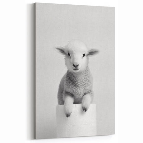 Bathroom Picture Frames - Minimalist Lamb Wall Decor for Modern Spaces