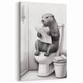Bathroom Quote Art - Otter Reading Newspaper for Minimalist Decor