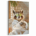 Relaxing Raccoon Bathroom Wall Art - Modern Spa-Inspired Decor