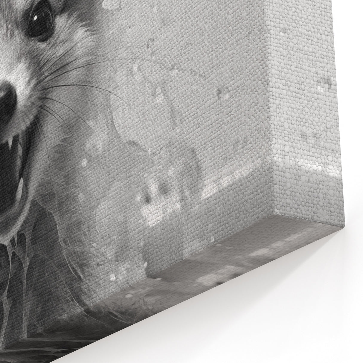 Playful Fox Bathroom Wall Art - Fun Black and White Bathroom Decor