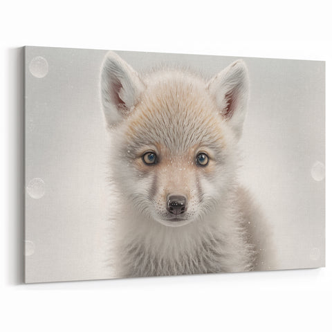 Adorable Wolf Pup Wall Art - Perfect for Kids Room Decor