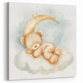 Sleepy Bear - Kids Room Wall Art Canvas and Framed Options