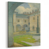 Renaissance Courtyard Art Print by Lajos Csordák – Serene Masterpiece