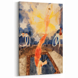 Two Acrobats in Red Tights - Abstract Modern Art for Wall Decor