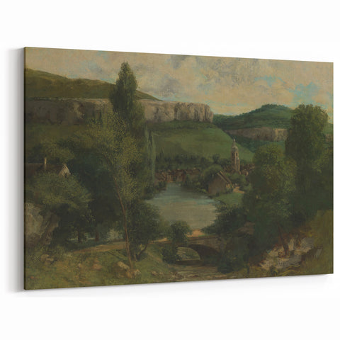 View of Ornans - Realism Art Canvas | Classical Realism Paintings