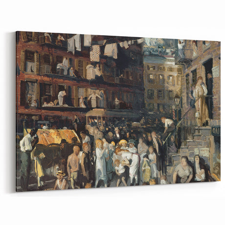 Realism Art Prints: "Cliff Dwellers" by George Bellows - Urban Life Canvas