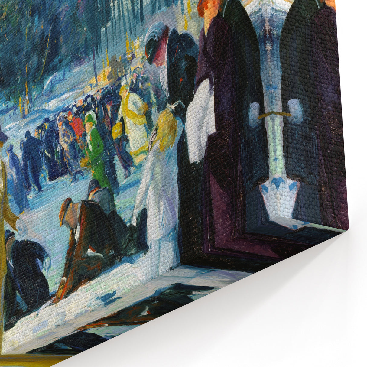 Realism Art Prints: "Love of Winter" by George Bellows - Winter Scene Canvas
