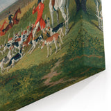 Realism Art Prints: Equestrian Hunting Scene Realism Wall Art Canvas