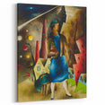 Realistic Wall Art: Abstract Urban Woman Scene Realism Canvas Print