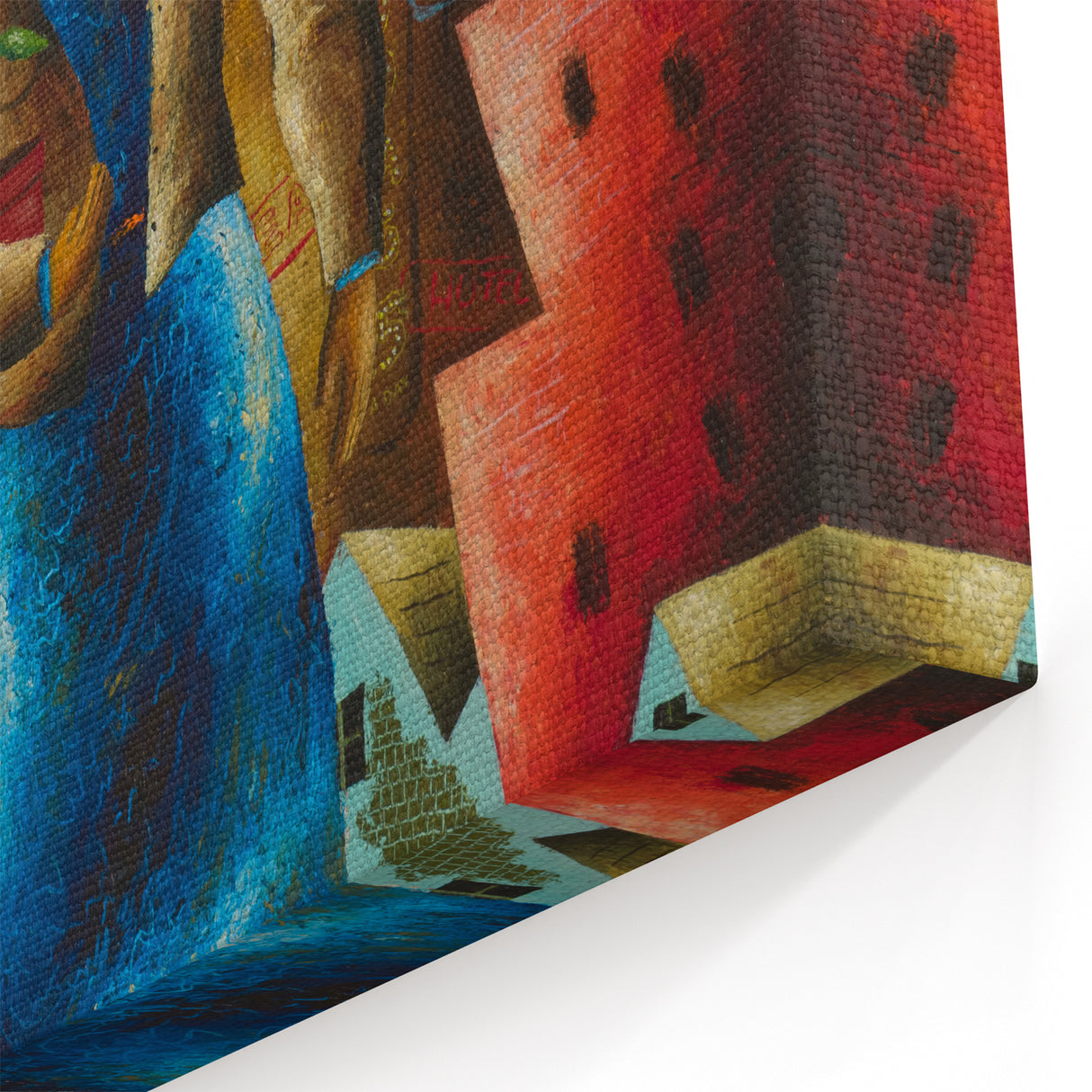 Realistic Wall Art: Abstract Urban Woman Scene Realism Canvas Print
