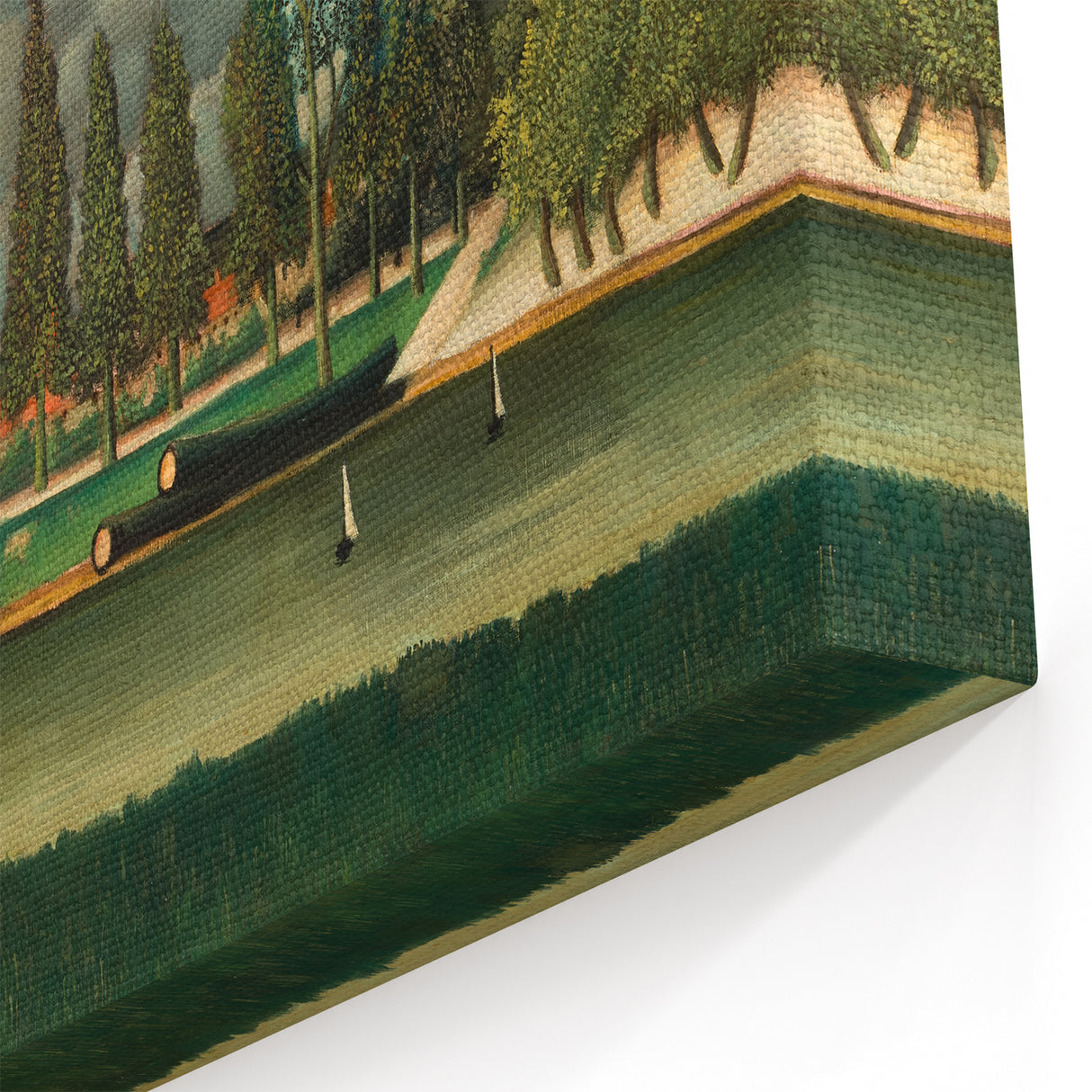 Realism Art Canvas: Serene Landscape of Quai d'Asnières Wall Art