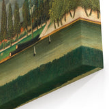 Realism Art Canvas: Serene Landscape of Quai d'Asnières Wall Art