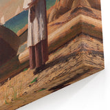 Fine Art Realism: Coastal Family Scene Realism Wall Art Canvas Print
