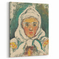 Realism Art Print: Expressive Villager Portrait Realism Canvas Wall Art
