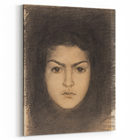 Fine Art Realism: Intense Portrait of a Woman Realism Canvas Wall Art