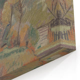 Expressionist Village Landscape - Modern Expressionism Wall Art Print