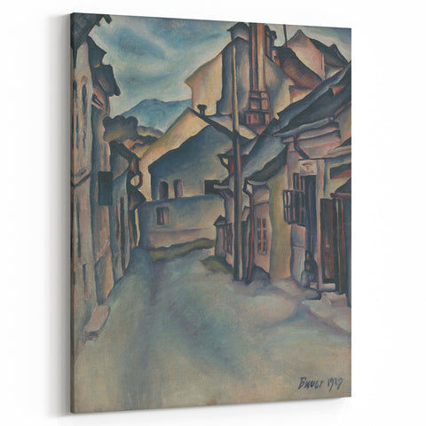 Expressionist Alley Scene - Abstract Modern Expressionism Wall Art