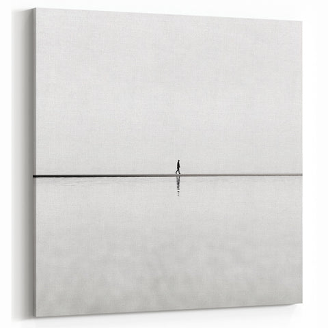 Walk of Solitude - Minimalist Abstract Landscape Art