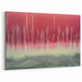 Abstract Landscape with Pink and Green Layers - Elegant Wall Art