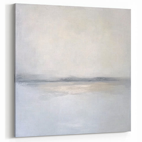 Minimalist Abstract Landscape with Soft Gray Hues - Serene Wall Art