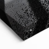 Dramatic Black and White Abstract Landscape - Monochrome Canvas Art