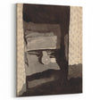 Modern Wall Art - Monochromatic Abstract Bedroom Scene in Grayscale