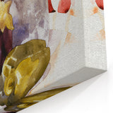 Modern Wall Art - Abstract Still Life with Eggplant and Green Pepper