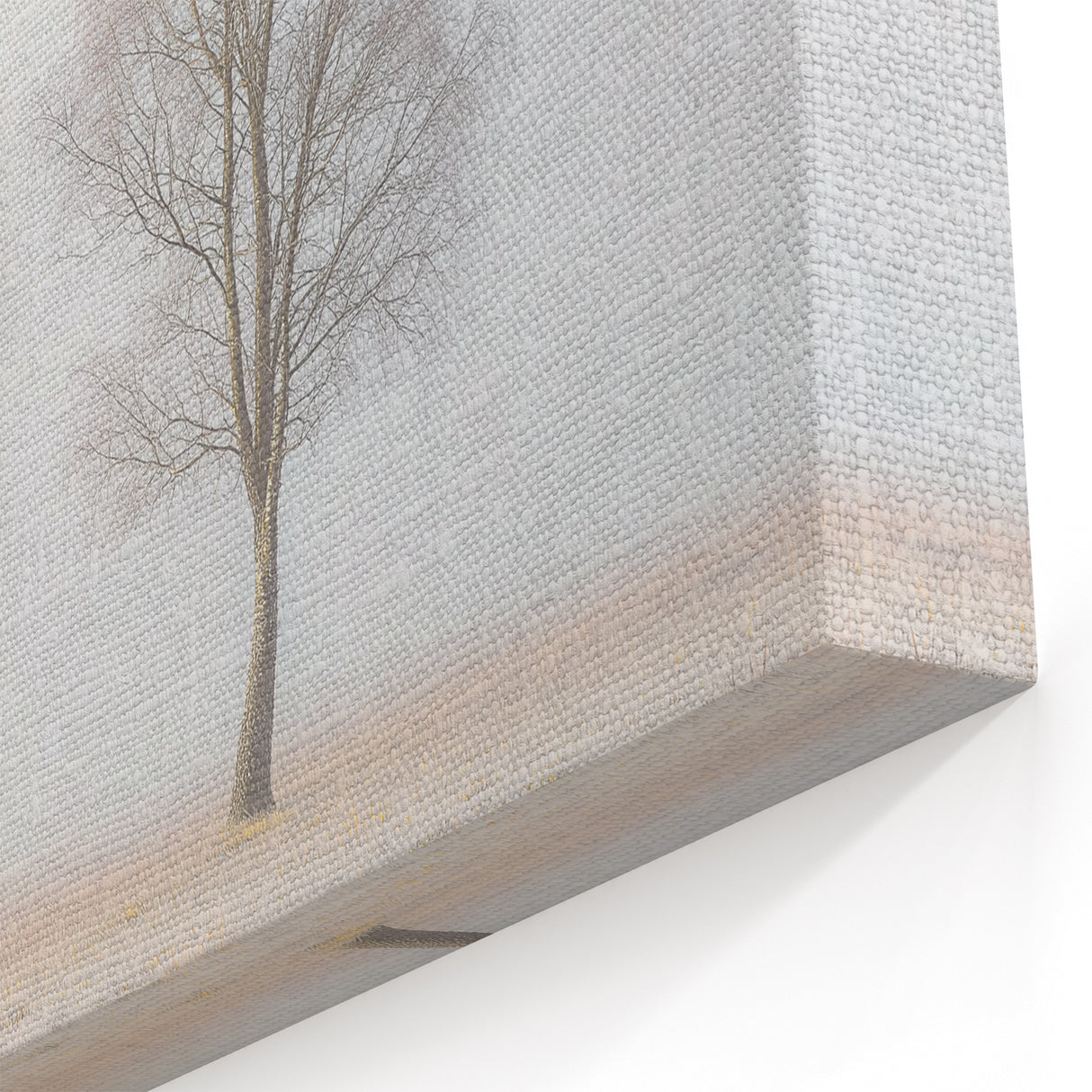 Ethereal Frosty Landscape Art - Minimalist Trees Canvas Print
