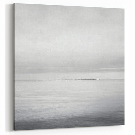 Minimalist Seascape Art - Tranquil Horizon Canvas Wall Print
